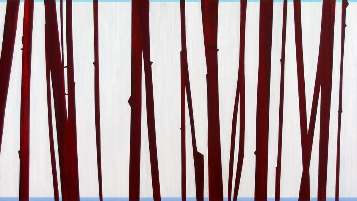 Robert Motelski, „Trzciny, 18 stycznia, 12:04”, 2009, olej, płótno, 73 x 130 cm (źródło: materiały prasowe organizatora)