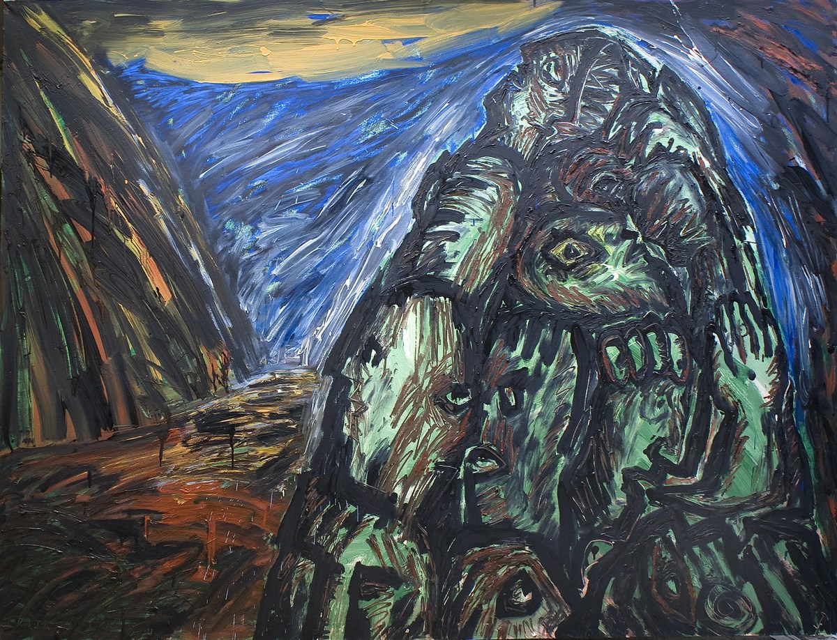 Sławomir Ratajski, „Kartoflisko”,1987, olej na płótnie, 180x240 cm (źródło: materiały prasowe organizatora)