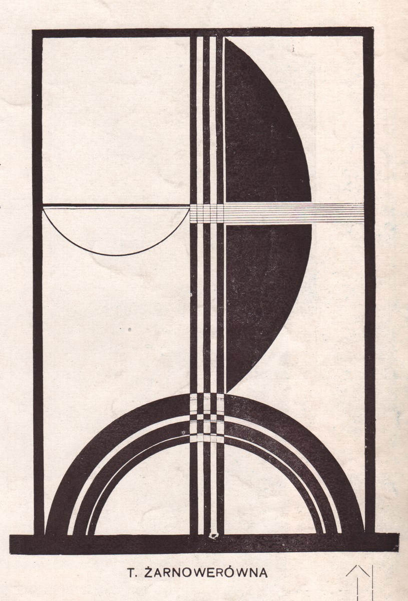 Teresa Żarnower, Bez tytułu (Kompozycja typograficzna), 1924, w Blok, nr 8-9 (1924). Ze zbiorów Muzeum Sztuki w Łodzi (źródło: materiały prasowe organizatora)