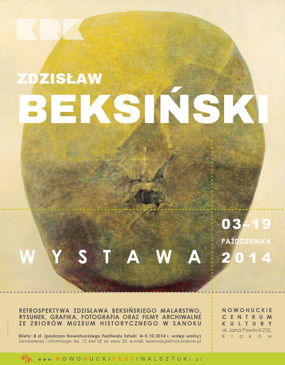 Wystawa prac Zdzisława Beksińskiego, Nowohuckie Centrum Kultury w Krakowie, plakat (źródło: materiały prasowe organizatora)