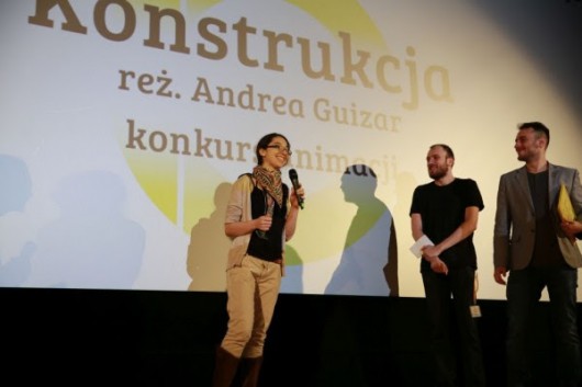 Andrea Guizar podczas rozdania nagród 5. Festiwalu Kamera Akcja, (źródło: materiały prasowe organizatora)