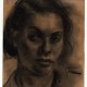 Gela Seksztajn, „Autoportret”, węgiel, papier (źródło: materiały prasowe organizatora)