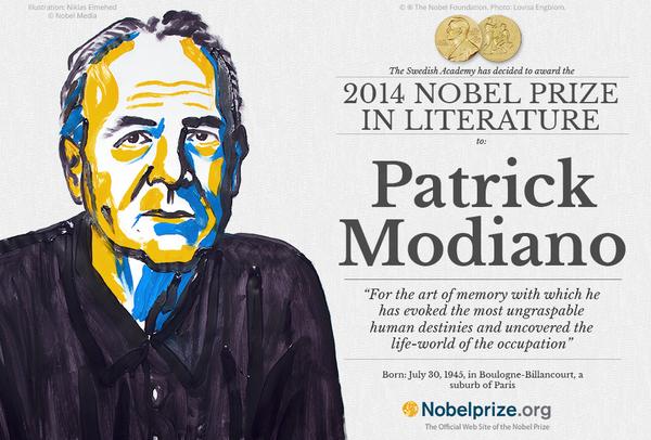 Patrick Modiano, fot. Ill. N. Elmehed, (c) Nobel Media 2014 (źródło: materiały prasowe)
