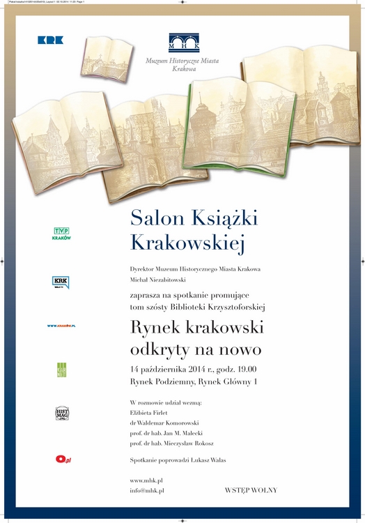 Salon Książki Krakowskiej, plakat (źródło: materiały prasowe organizatora)