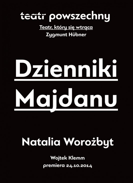  „Dzienniki Majdanu”, plakat (źródło: materiały prasowe organizatora) 