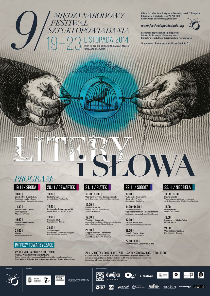 IX Międzynarodowy Festiwalu Sztuki Opowiadania „Litery i słowa” – plakat (źródło: materiały prasowe)