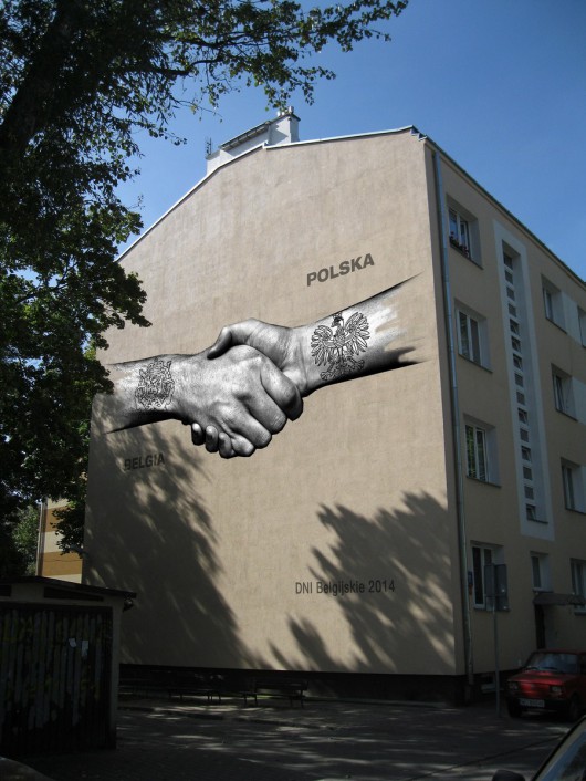 Belgijski mural przy ulicy Dunajeckiej 11 w Warszawie (źródło: materiały prasowe)