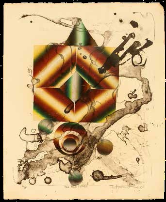 Tadeusz Łapiński, „Rite of the Moon (Dawne czasy)”, 1971, litografia barwna, własność prywatna (źródło: materiały prasowe organizatora)