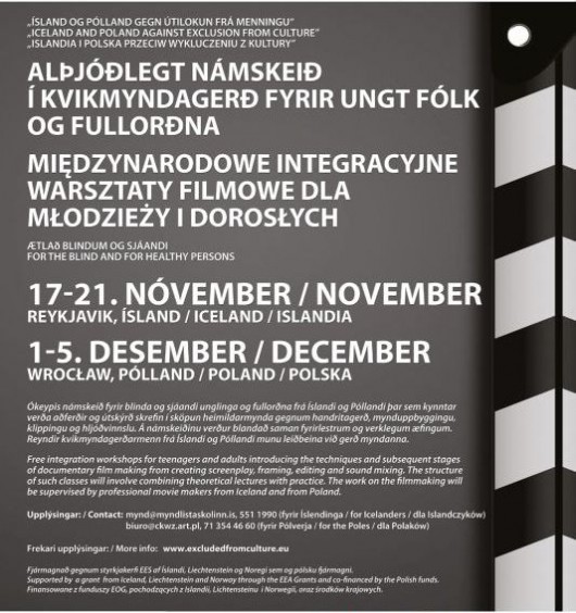 „Islandia i Polska przeciw wykluczeniu z kultury” – plakat (źródło: materiały prasowe organizatora)