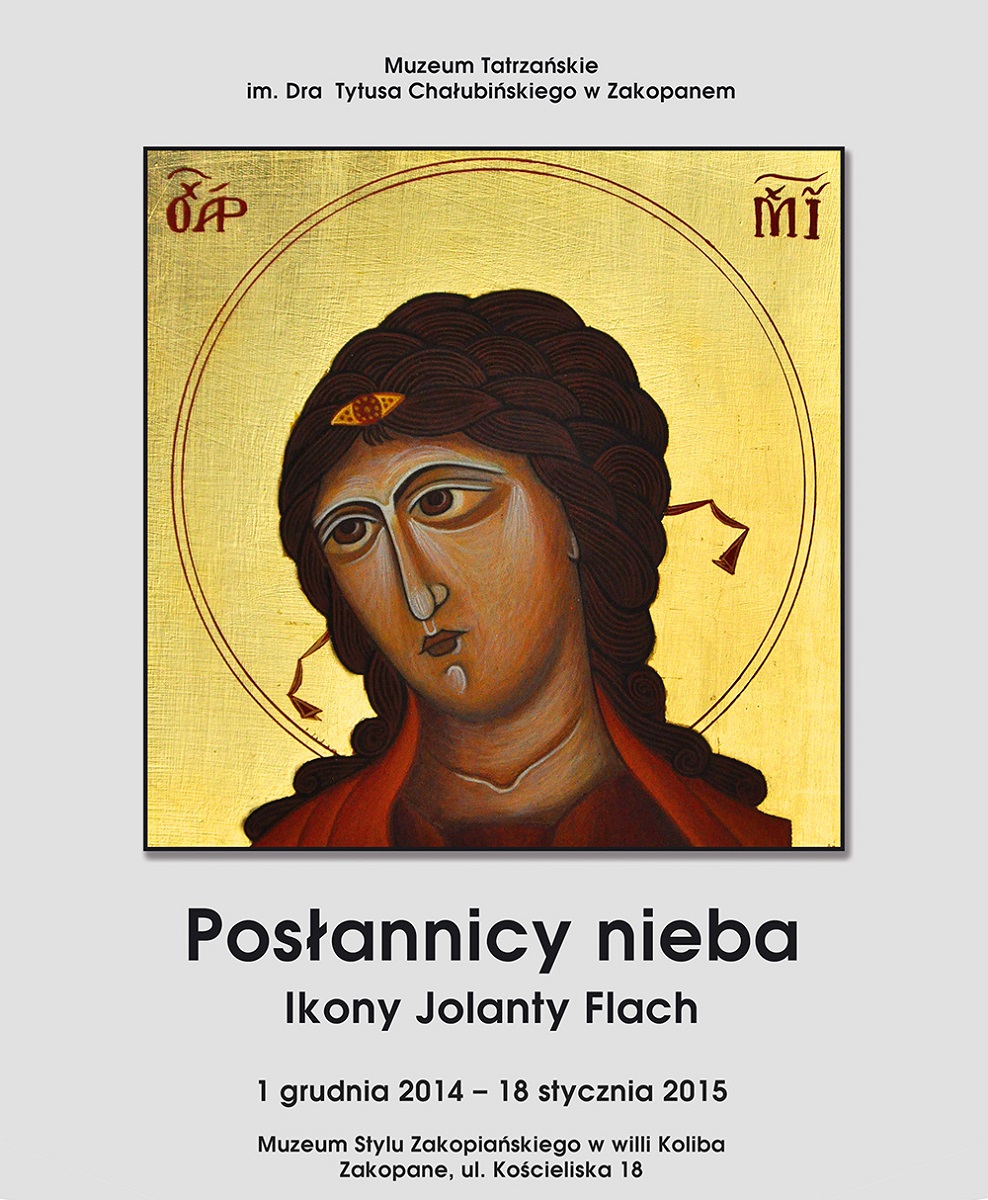 Jolanta Flach, „Posłannicy nieba”, Muzeum Stylu Zakopiańskiego, plakat wystawy (źródło: materiały prasowe organizatora)