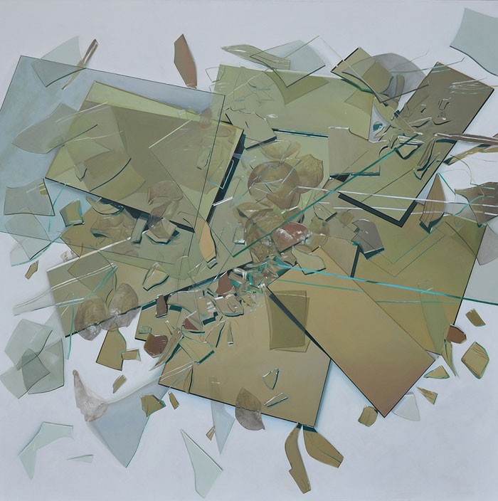 Martyna Borowiecka, „Szkło”, 2013, 115 x 115 cm, olej, płótno (źródło: materiały prasowe organizatora)