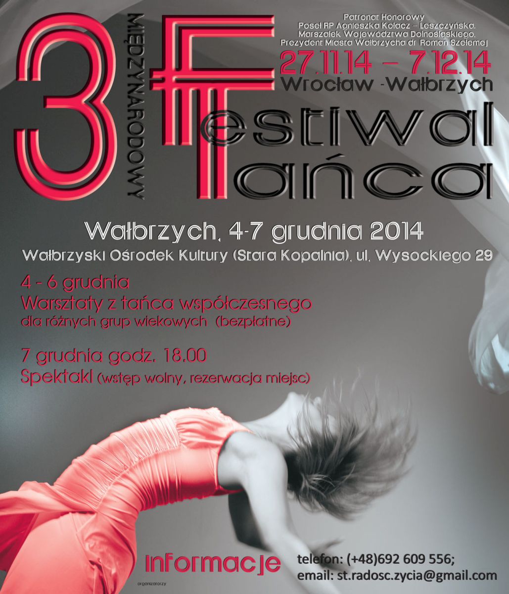 III Międzynarodowy Festiwal Teatrów Tańca, plakat (źródło: materiały prasowe)