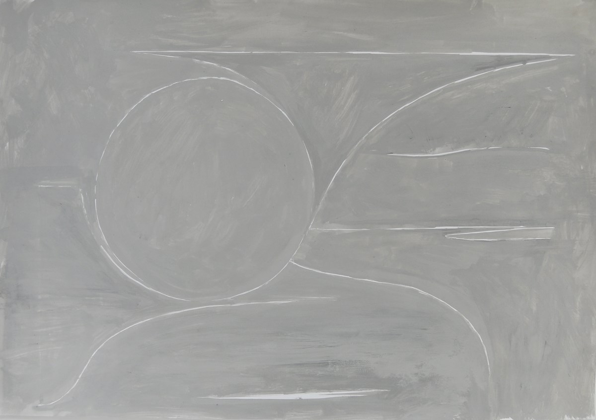 Mikołaj Moskal, „Grey landscape”, 70x100 cm, 2014 (źródło: materiały prasowe organizatora)