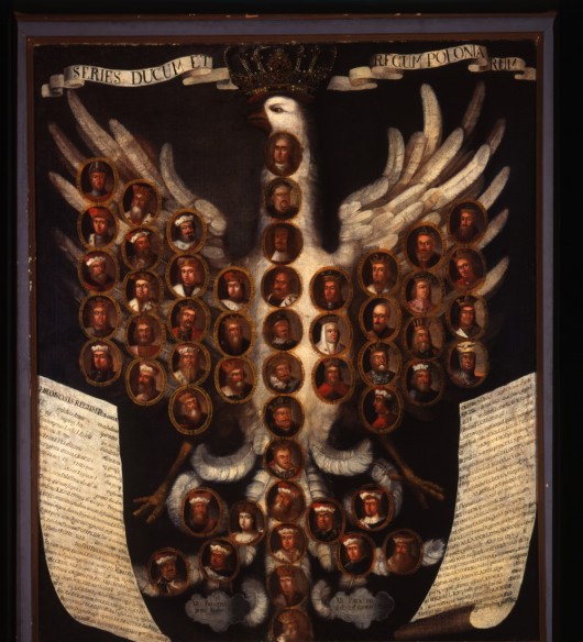 Artysta nieznany, „Poczet królów i książąt polskich“, ok. 1730; 149 × 125 olej; płótno, nr inw. MNP Mp 834 (źródło: materiały prasowe organizatora)