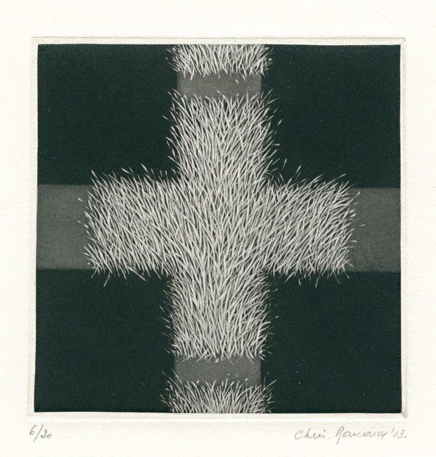 Christine Ravaux, „Chemin de croix II”, 2013, C7, 9x9 cm (źródło: materiały prasowe organizatora)