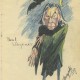 Jerzy Skarżyński, lat 14 – rysunek inspirowany postacią wampira z filmu London after midnight z 1927 r. (źródło: materiały prasowe)