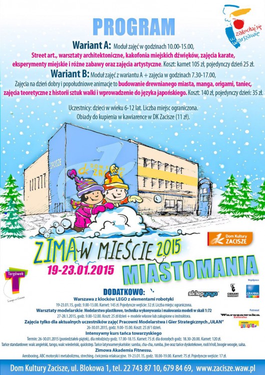 Zima w mieście: „Miastomania", plakat (źródło: materiały prasowe)