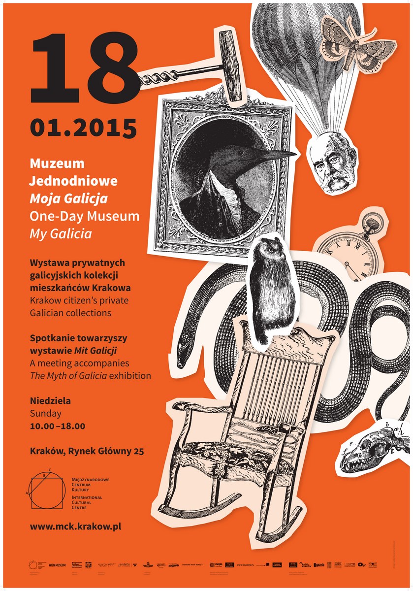 Muzeum Jednodniowe, plakat, MCK w Krakowie (źródło: materiały prasowe organizatora)