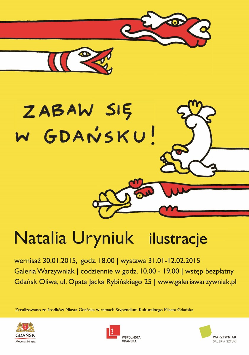 Natalia Uryniuk, Galeria Sztuki Warzywniak w Gdańsku, plakat wystawy (źródło: materiały prasowe organizatora)