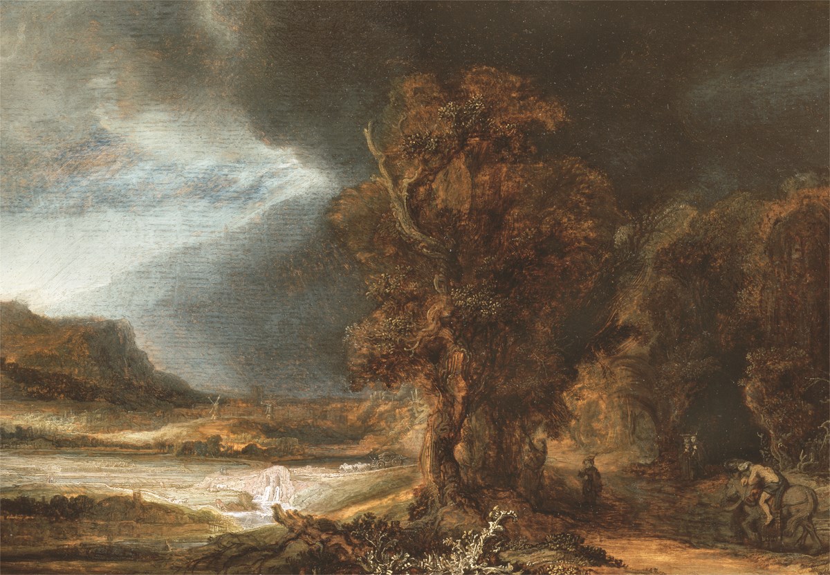 Rembrandt Harmenszoon van Rijn, „Krajobraz z miłosiernym Samarytaninem”, Obiekt pochodzi ze zbiorów Fundacji XX. Czartoryskich (źródło: materiały prasowe organizatora)