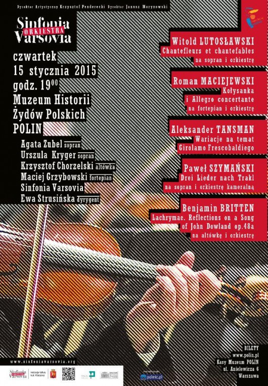 Sinfonia Varsovia muzyka XX i XXI wieku, plakat (źródło: materiały prasowe organizatora)