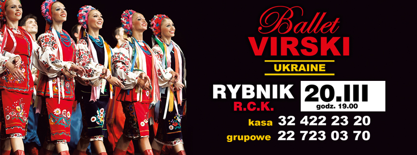 Narodowy Balet Ukrainy „VIRSKI” w Rybniku - plakat (materiał prasowy organizatora)