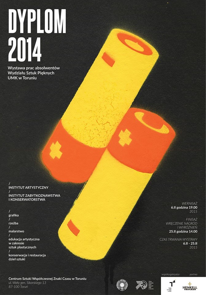 Wystawa „Dyplomy 2014”, CSW Znaki Czasu w Toruniu, plakat (źródło: materiały prasowe organizatora)