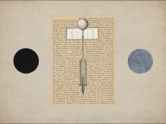 Marian Warzecha, Bez tytułu, 1949, kolaż, 22,8x30,5 cm, archiwum Galerii Starmach (żródło: materiały prasowe organizatora)