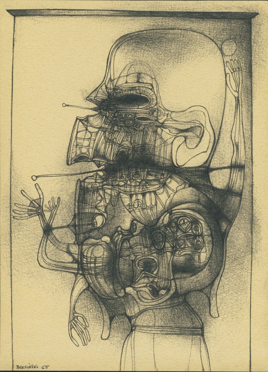 Zdzisław Beksiński, długopis, 1965 (źródło: materiały prasowe organizatora)