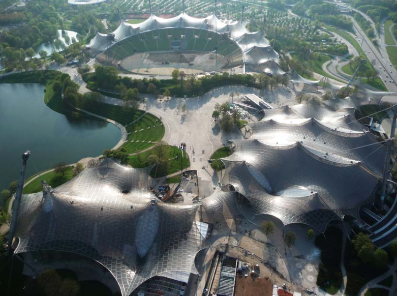 Frei Otto, dach Stadionu Olimpijskiego w Monachium, fotografia (źródło: materiały prasowe organizatora)