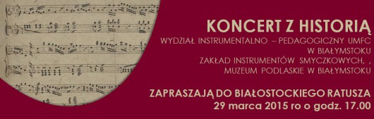 „Koncerty z historią” – plakat (źródło: materiał prasowy organizatora)