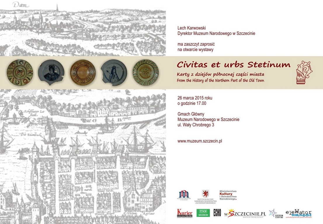 Plakat wystawy „Civitas et urbs Stetinum. Karty z dziejów północnej części miasta” (źródło: materiały prasowe organizatora)