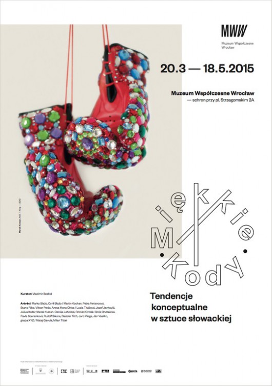 Plakat wystawy „Miękkie kody. Tendencje konceptualne w sztuce słowackiej” (źródło: materiały prasowe organizatora)