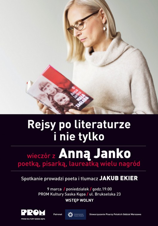 „Rejsy po literaturze i nie tylko” – Anna Janko, plakat (źródło: materiały prasowe)