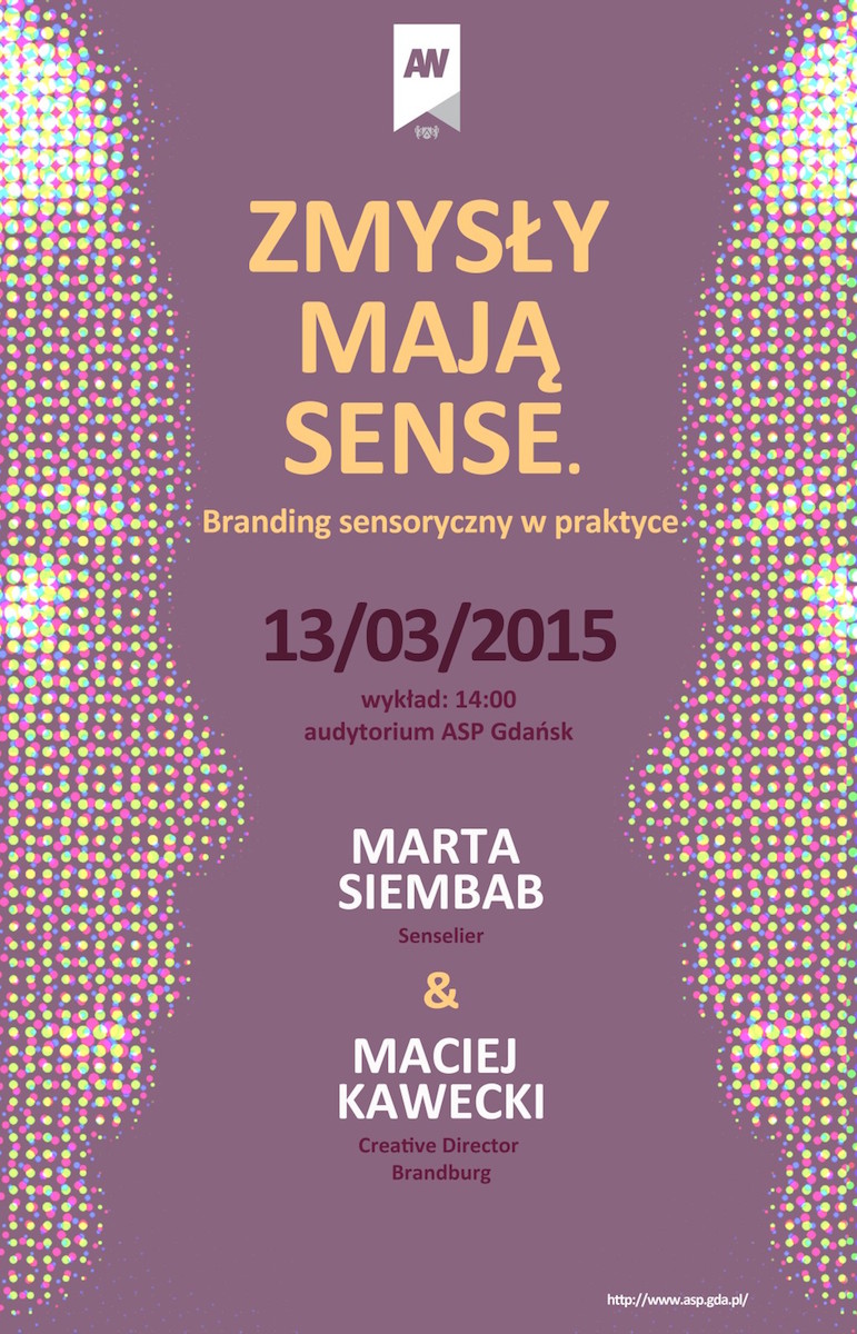 „Zmysły mają SENSE. Branding sensoryczny w praktyce”, plakat (źródło: materiały prasowe organizatora)
