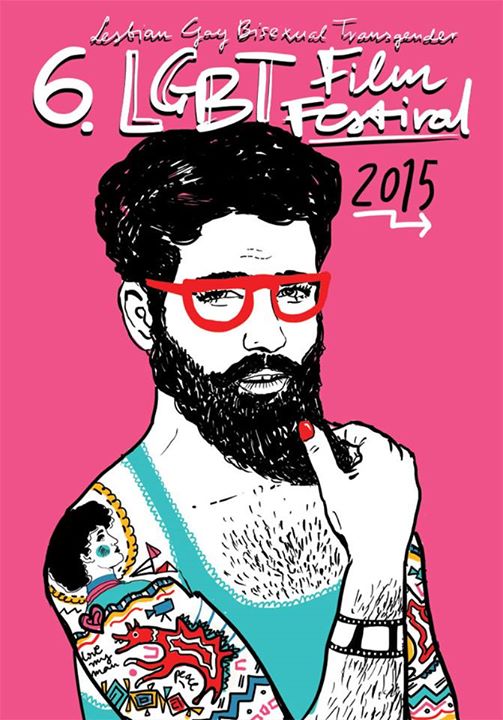 6. LGBT Film Festival, plakat autorstwa Magdy Danaj (źródło: materiały prasowe organizatora)
