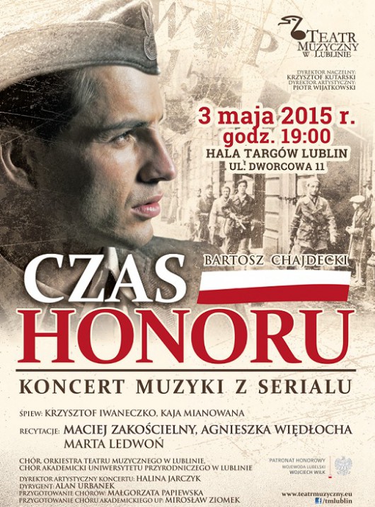 Koncert muzyki z serialu „Czas Honoru”, plakat (źródło: materiały prasowe)