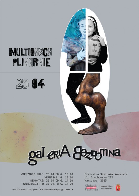 Galeria Bezdomna – Multidyscyplinarnie, plakat (źródło: materiały prasowe organizatora)