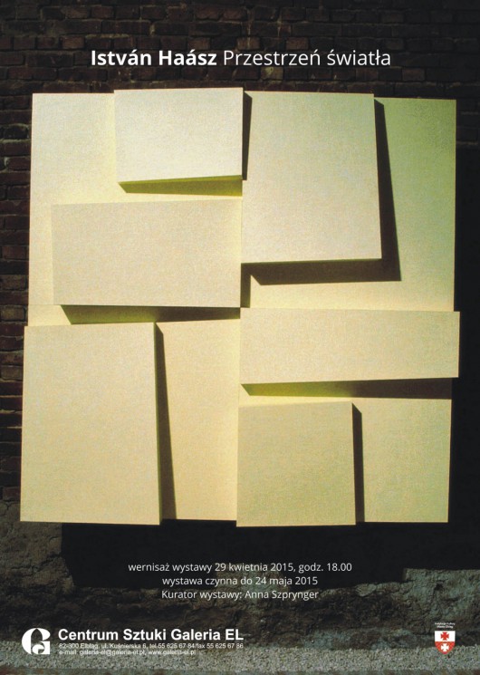 István Haász, wystawa „Przestrzeń światła”, plakat (źródło: materiały prasowe organizatora)