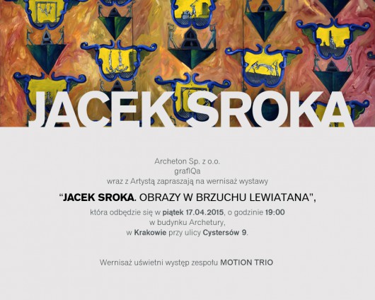 Wystawa „Jacek Sroka. Obrazy w brzuchu Lewiatana” – zaproszenie (źródło: materiał prasowy organizatora)