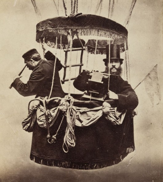 Konrad Brandel, autoportret w gondoli balonu, 1865, Muzeum Narodowe w Warszawie (źródło: materiały prasowe DSH)