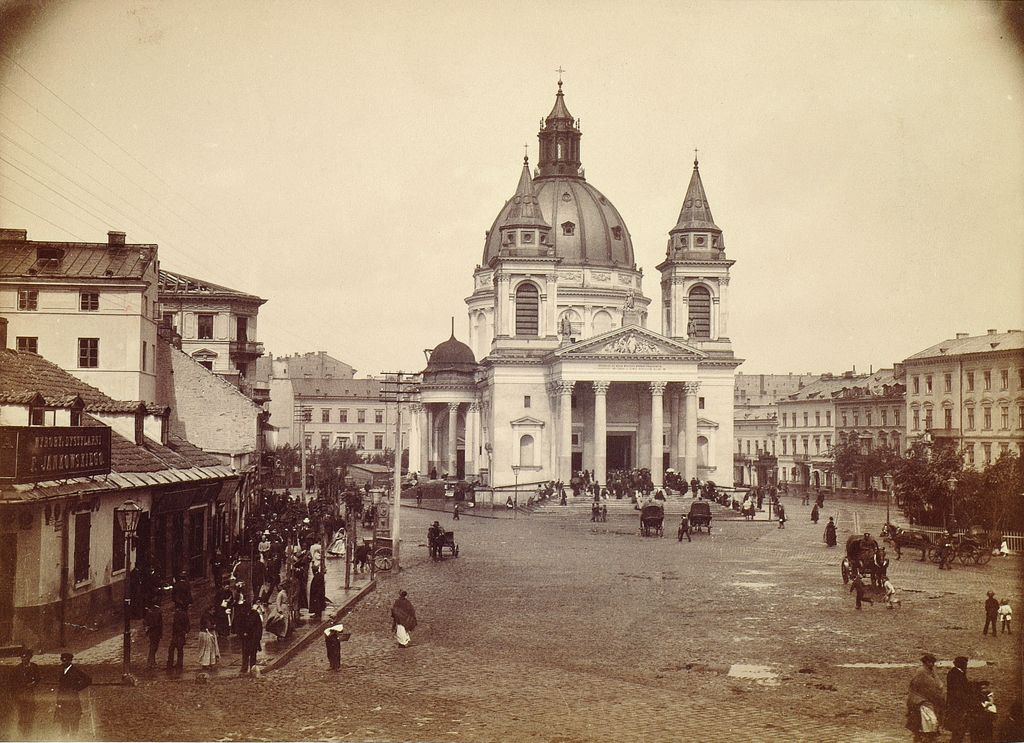 Konrad Brandel, Plac Trzech Krzyży z kościołem św. Aleksandra, ok. 1895, Muzeum Narodowe w Warszawie (źródło: materiały prasowe DSH)