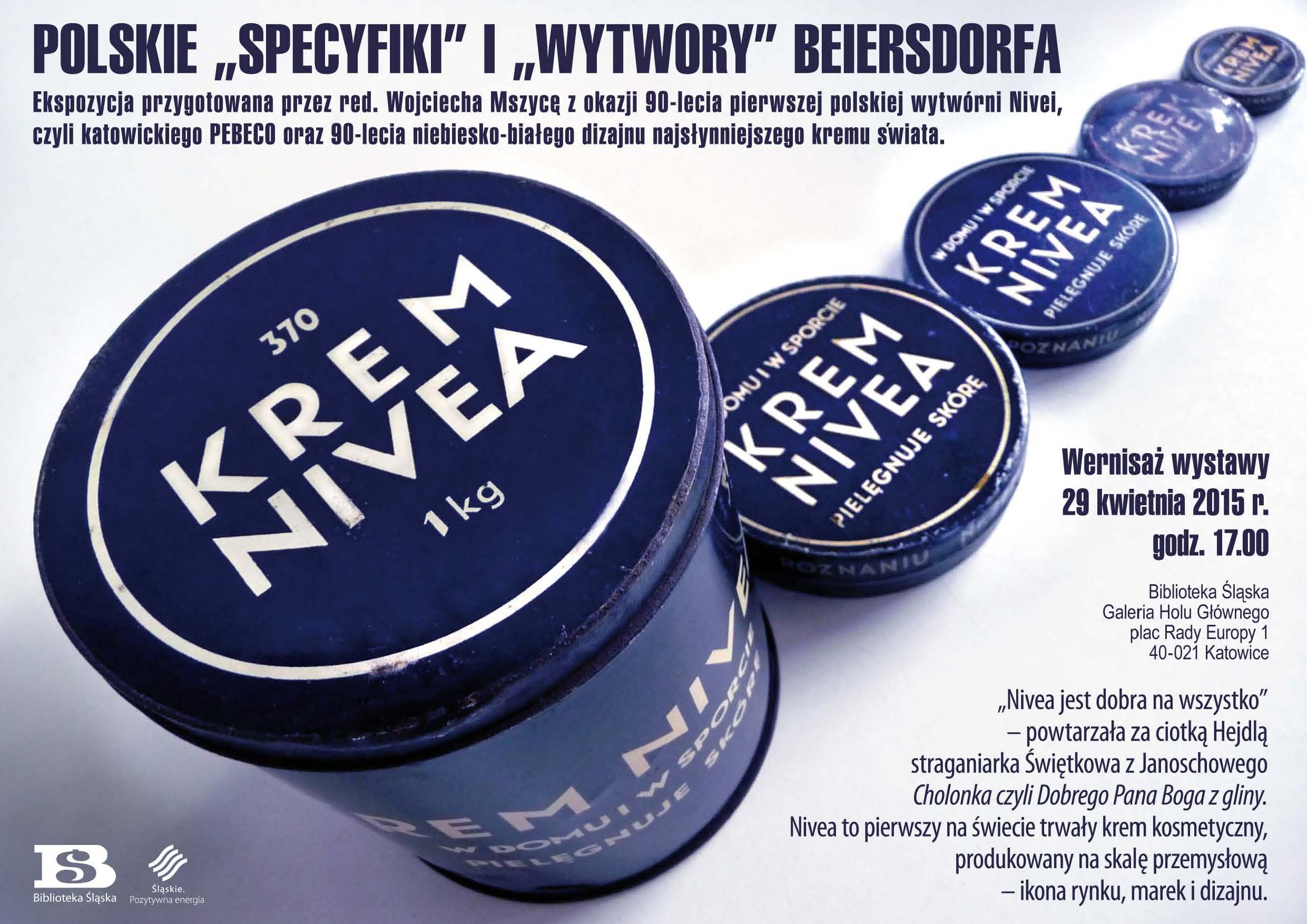 Wystawa „Polskie specyfiki i wytwory Beiersdorfa” – plakat (źródło: materiał prasowy organizatora)