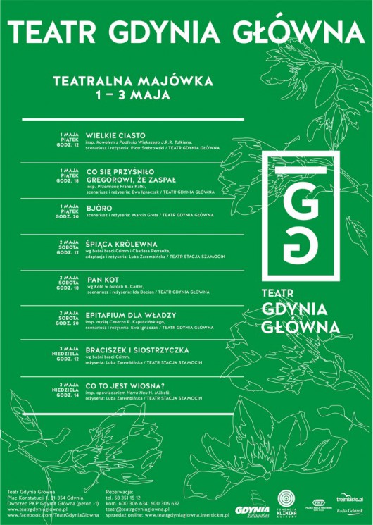 Teatralna Majówka w Teatrze Gdynia Główna – afisz (źródło: materiały prasowe organizatora)