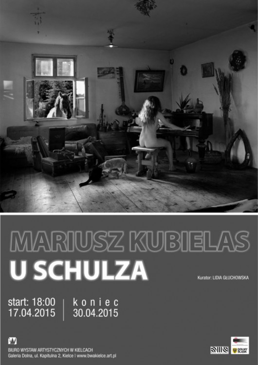 Wystawa „U Schulza”, Mariusz Kubielas – plakat (źródło: materiał prasowy organizatora)