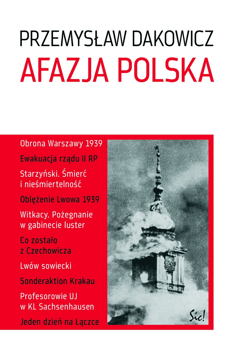 Przemysław Dakowicz, „Afazja polska” – okładka (źródło: materiały prasowe wydawcy)