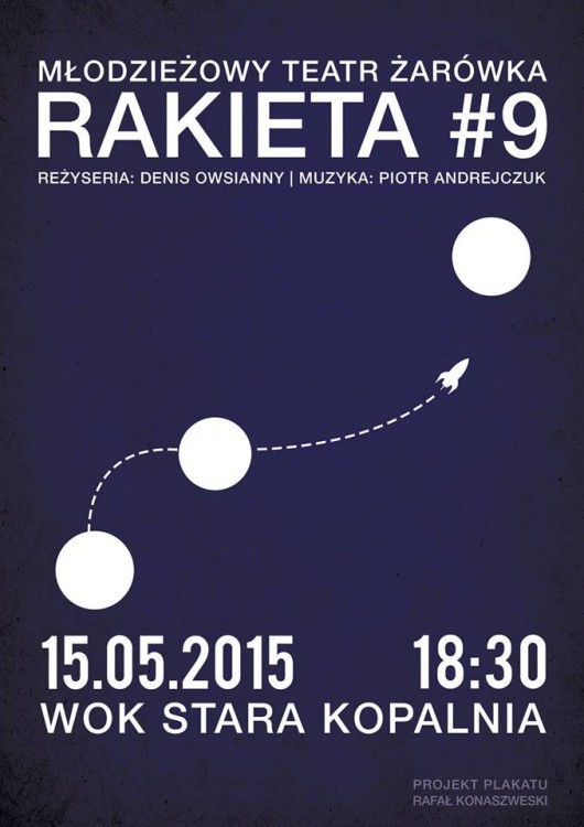 Spektakl „Rakieta #9” – plakat (źródło: materiał prasowy organizatora)