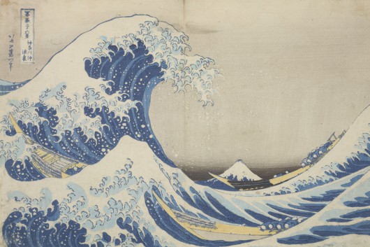 Katsushika Hokusai (1760–1849), „Pod wielką falą” w Kanagawie, 1829–1833 drzeworyt barwny Muzeum Narodowe w Krakowie, z kolekcji Feliksa Jasieńskiego (źródło: materiały prasowe)