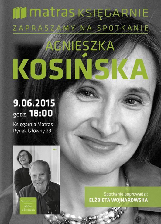 Spotkanie z Agnieszką Kosińską – plakat (źródło: materiały prasowe organizatora)