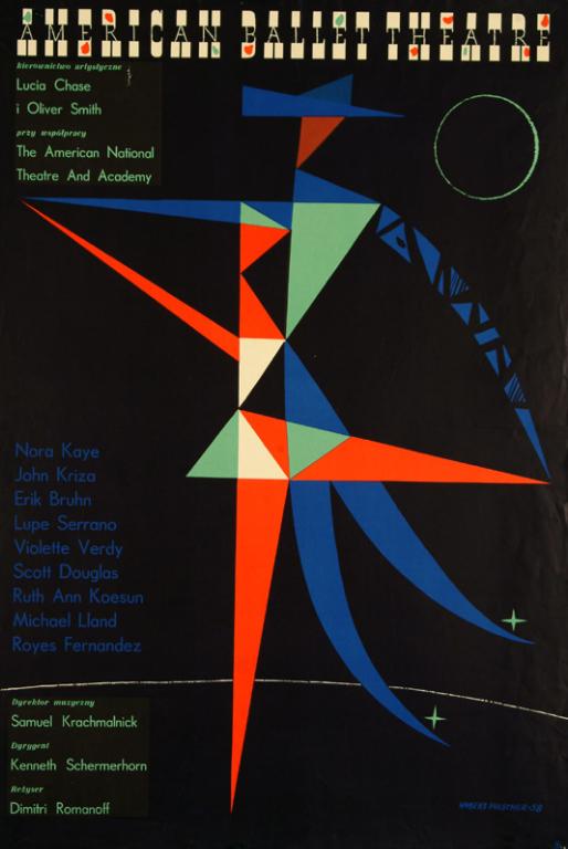 Hubert Hilscher, American Ballet Theatre – plakat, 1958 (źródło: materiały prasowe)